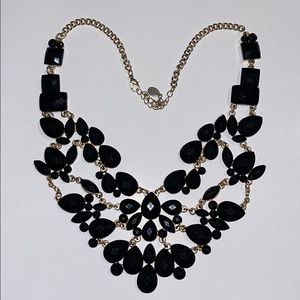 Beautiful black and gold statement necklace